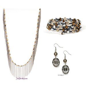 FRINGE BENEFITS NECKLACE, BRACELET & EARRINGS SET